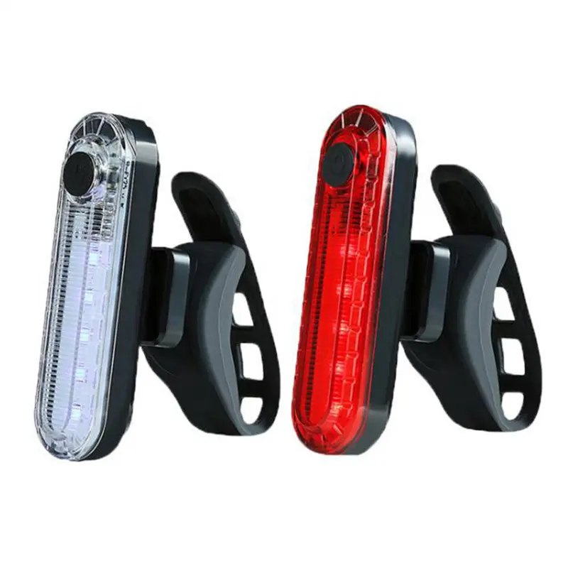 2pack USB Rechargeable Super Bright Bicycle Front Headlight Rear Tail LED Bicycle Light for Night Riding Bicycle Lights Set