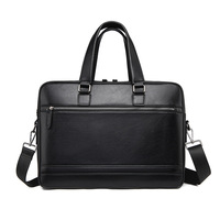 Nouvelle sacoche pour ordinateur portable homme 15,6 pouces, sacoche d'affaires en PU et sac de voyage grande capacité