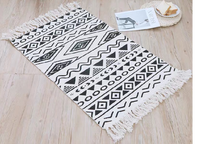 Tapis de sol à glands en coton, tapisserie de style BOHO, design personnalisé, décoration de la maison, pour le salon, 2020