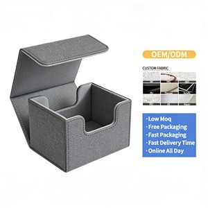 Boîte de rangement pour cartes en cuir PU FX Custom 100 cartes, étui et organisateur pour cartes de collection TCG, CCG et jeux de cartes - Product Image 1