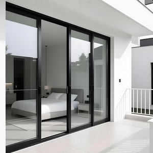 <span class=keywords><strong>Porte</strong></span> coulissante intérieure en aluminium à profil mince, étanche, avec joint <span class=keywords><strong>d</strong></span>'étanchéité thermique, pour projets <span class=keywords><strong>d</strong></span>'appartements, grandes portes coulissantes de patio - Product Image 1