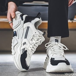 รองเท้าผ้าใบเพิ่มความสูงสำหรับผู้ชาย, รองเท้าลำลองตาข่ายระบายอากาศสำหรับฤดูร้อน, รองเท้าเดินพื้นหนานุ่มสบายเข้ากับทุกชุด - Product Image 5