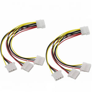 Kabel Konektor Splitter Power Supply 4 Pin Molex Male 1 ke <span class=keywords><strong>2</strong></span> Port <span class=keywords><strong>3</strong></span> Port Molex 4P IDE Female untuk Kartu Grafis Komputer GPU - Product Image 6