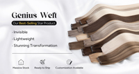 Nouvelle Collection : Extensions de Cheveux Humains Brésiliens 100% Vierges, Grade Remy, Teints, Invisibles pour Cheveux Lisses et Soyeux, Sans Nœuds