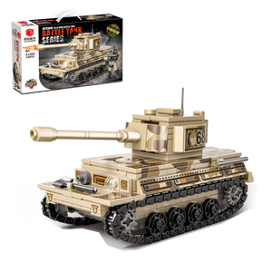 ชุดตัวต่อ HYUE รถถัง ของเล่นตัวต่อ DIY ของเล่นแบบจำลองสำหรับเด็กผู้ชาย - Product Image 2