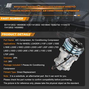 คอมเพรสเซอร์แอร์คุณภาพสูงสำหรับรถขุด EC140B EC210B EC240B VOE11412632 15082742 11104419 ปั๊มแอร์ - Product Image 5