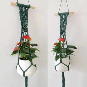 波西米亚棉绳编织植物挂件壁挂和马克拉美植物配套家居装饰批发