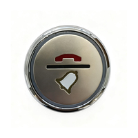 Base de bouton de sol en acier inoxydable pour ascenseur ELEVORO, neuve, moderne, pour usage hospitalier, avec garantie d'un an et conception de modèle 3D