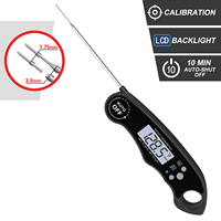 BBQ Tools Digital Meat Thermometer Household Thermometer IP67 Waterproof BBQ Thermometer with Bright Backlight & Calibration