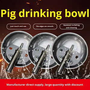 Nuova Ciotola Rotonda in Acciaio Inox per Abbeveraggio Suini con Bevitore Rinforzato e Beccuccio per Maialini e Scrofe Attrezzatura per Allevamento - Product Image 6