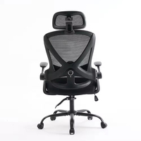 Chaise de bureau exécutive moderne et élégante en maille, dossier haut inclinable, ergonomique pour le bureau à domicile