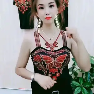 Chất lượng cao của phụ nữ sexy bustiers áo nịt ngực đẩy lên khỏi Vai Corset hàng đầu xem thông qua Lưới ống Crop Tops Đảng outwear