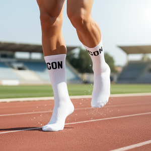 Chaussettes de sport colorées personnalisables avec logo imprimé, broderie, sublimation, compression, propriétés antibactériennes pour les athlètes - Product Image 3