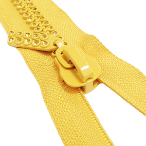 Extracteur de <span class=keywords><strong>fermeture</strong></span> à glissière en strass conçu à la mode <span class=keywords><strong>Fermeture</strong></span> à glissière ouverte à bas <span class=keywords><strong>prix</strong></span> pour sacs et vêtements - Product Image 1