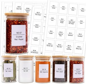 Glass Jar Spice Spice 4 Oz Glass SEALED Seasoning Jar Sealed Spice Pot Set With Waterproof Spice Labels