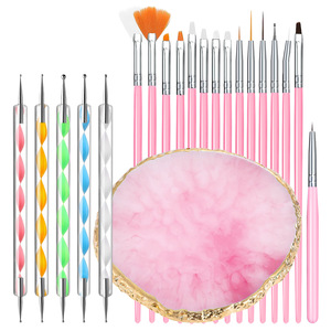 Ensemble de stylos à peinture <span class=keywords><strong>pour</strong></span> bordures avec résine d'agate et palette de couleurs ronde, ensemble de 15 stylos à percer - Product Image 6
