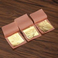 Vente directe d'usine 8*8cm 23k 22k 18k 12k Feuille d'or métallique en vrac pour meubles Décoration de cadre doré pour la maison