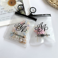 Bolsa de Embalaje de PVC Personalizada de Moda, Bolsa de Joyería de Plástico Reciclado, Bolsas Pequeñas con Cierre Zip y Logotipo