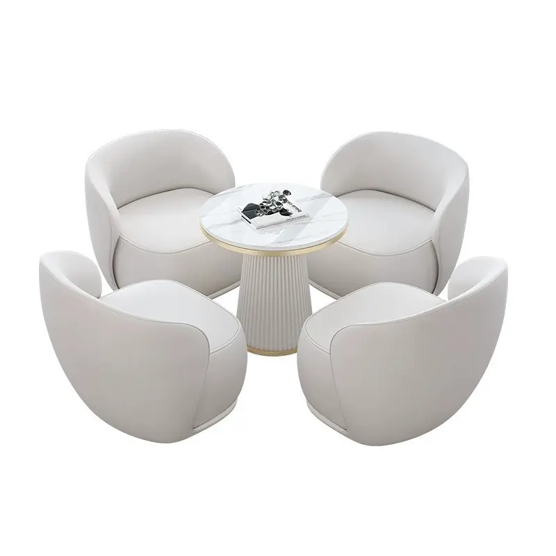 Combinaison table et chaise de négociation de luxe léger pour hôtel moderne coin salon canapé simple bureau et chaise
