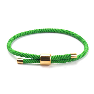 Pulsera Unisex de Acero Inoxidable Dorado, Ajustable, con Cordón Milaneso, Moderna, de la Suerte, para Aniversario - Product Image 2