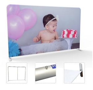 Custom <strong>Printed</strong> Portable Tension Fabric Background Tear-Resistant Stretch Fabric <strong>Backdrop</strong> for Mall Promotions - Product Image 3