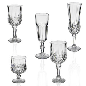2025 Hot Sell <strong>Wholesale</strong> Cups Short Stem <strong>champagne</strong> Goblets Crystal Vintage Embossed Goblet Wine Goblet Glass - Product Image 2