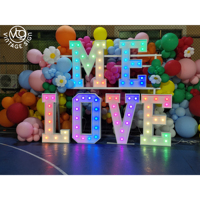 Lettres lumineuses géantes RGB personnalisables « Merry Me » avec support, 1,2 m, pour décoration de demande en mariage