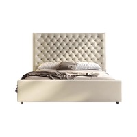 Italienisches Luxus-Schlafzimmerbett im nordischen Stil, weiches Doppelbett 1,8m, Hochzeitsbett, Wohnmöbel