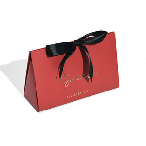 Tùy Chỉnh Sang Trọng Gấp Tóc Bó Các Tông Bao Bì Tóc Giả Hộp Tóc Bao Bì Bow <span class=keywords><strong>Tie</strong></span> Quà Tặng Túi Giấy Với Xử Lý - Product Image 2
