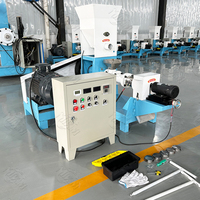 Vente chaude, extrudeuse de granulés de nourriture pour poissons à vis, petite extrudeuse de granulés de nourriture pour poissons flottants, machine à granulés de nourriture flottante pour poissons