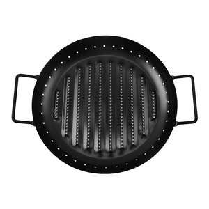 <span class=keywords><strong>Wok</strong></span> à griller rond avec poignée Panier à œufs et légumes Accessoire de barbecue Outils de barbecue Crevettes Viande et légumes Camping en plein air Ustensiles de cuisine - Product Image 1