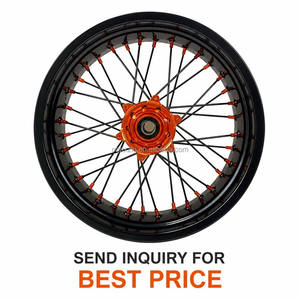 Roue avant Supermoto 17 pouces 17x3.5 pour TX FX <span class=keywords><strong>125</strong></span> 250 350 450 <span class=keywords><strong>2017</strong></span>, moyeu en aluminium CNC 7116-T6, jante Motard, kit de conversion de course - Product Image 4