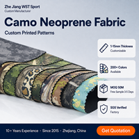 Tissu néoprène camouflage Fresh Look, imprimé sur mesure, matériau flexible pour combinaisons de plongée, sacs, équipements de sport de plein air, OEM ODM