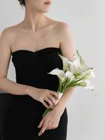 Hochzeits feier Home Decoration, künstliche Simulations blumen, zwei schicht ige Calla Lily, realistische Berührung, EVA/PVC-Material