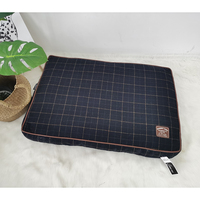 Venta de fabricación, colchón para perros personalizado, tumbona rectangular elegante de Inglaterra, cama para mascotas para perros, funda extraíble lavable, cama para perros