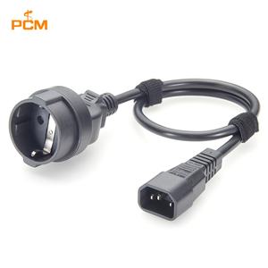 Cable de Extensión de Alimentación IEC320 C14 Macho a Enchufe Europeo Schuko CEE7/7 para PDU, PSU, UPS, Rack de Servidores, Gabinete, Centro de Datos, Red - Product Image 1