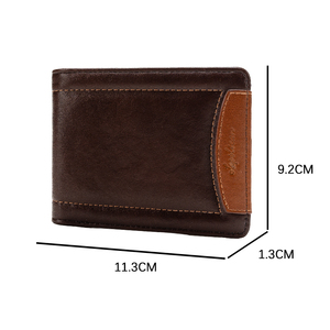 Brown RFID Leather <b>Card</b> <b>Holder</b> <b>Wallet</b> 8 Slot <b>Card</b> Organizer Slim ID Case <b>for</b> Promotional Gift - Product Image 1