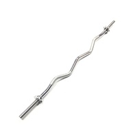 Barre d'haltérophilie 47 pouces 25mm 28mm 30mm avec filetage EZ Curl Bar Salle de sport solide en acier chromé 1 pouce