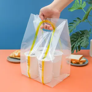 Bolsas de plástico PP transparentes, bolsas de plástico para embalaje de vasos y bebidas