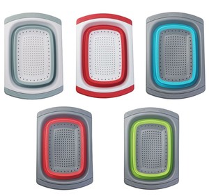 <span class=keywords><strong>Passoire</strong></span> pliable en <span class=keywords><strong>silicone</strong></span> au-dessus de l'évier avec poignée <span class=keywords><strong>rétractable</strong></span> pour la cuisine - Product Image 4