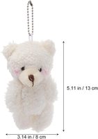 Mini ours en peluche personnalisé en peluche, petit ours en peluche doux Animal jouet sac à main pendentif porte-clés