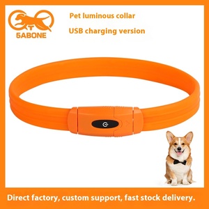 Custom Water Luminous <strong>Dog</strong> Safety Equipment Rechargeable LED Pet Neck <strong>Light</strong> Colorful Ribbon Solid Plastic <strong>Walking</strong> <strong>Dog</strong> <strong>Lights</strong> - Product Image 3