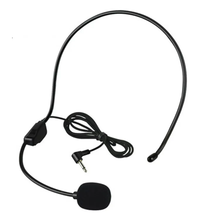 Mikrofon Headset profesional 1.5m Lavalier Stereo klip wawancara mikrofon Loudspeaker