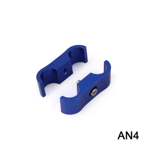Aluminum <b>Hose</b> <b>Clamp</b> AN4 Blue 4Pcs For Automotive Oil Pipe Fixing - Product Image 2