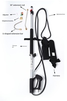 Prix usine nettoyeur haute pression Lance télescopique pistolet à eau Kit de nettoyage baguette d'extension avec connexion rapide 1/4''