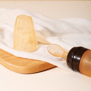 Nouveau design cuillère pour bébé <span class=keywords><strong>biberon</strong></span> mangeoire en silicone de qualité alimentaire sans BPA cuillère pour tout-petits - Product Image 3