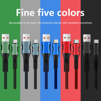 Nouveau câble USB 2.0 Type-C en nylon tressé 2.4A pour ordinateur et Android, charge rapide