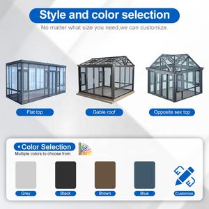 غرفة شمسية حديثة من الألمنيوم ذات سقف مسطح قابلة للطي والتحريك من SUNTO، مع مجموعات البيوت الزجاجية والدفيئات - Product Image 6