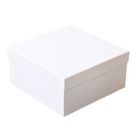 Boîte cadeau en papier kraft blanc et noir de luxe pour cosmétiques, foulards, vêtements, chaussures, emballage