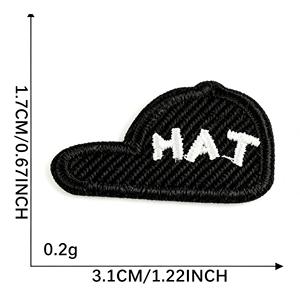 Wappen Small Size Polyester Hot Melt Adhesive Embroidery Stickers <b>Animal</b> Letters Clothing Bags Hats Shoes DIY Patch - Product Image 2